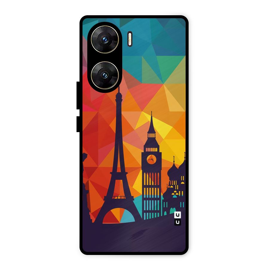 London Art Metal Back Case for Vivo V29e