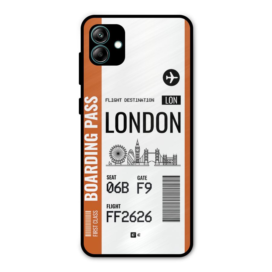 London Boarding Pass Metal Back Case for Galaxy A04