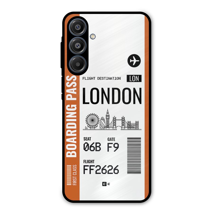 London Boarding Pass Metal Back Case for Galaxy A16 5G