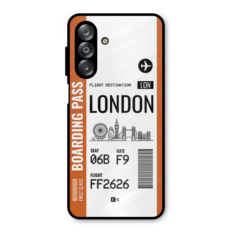 London Boarding Pass Metal Back Case for Galaxy A26