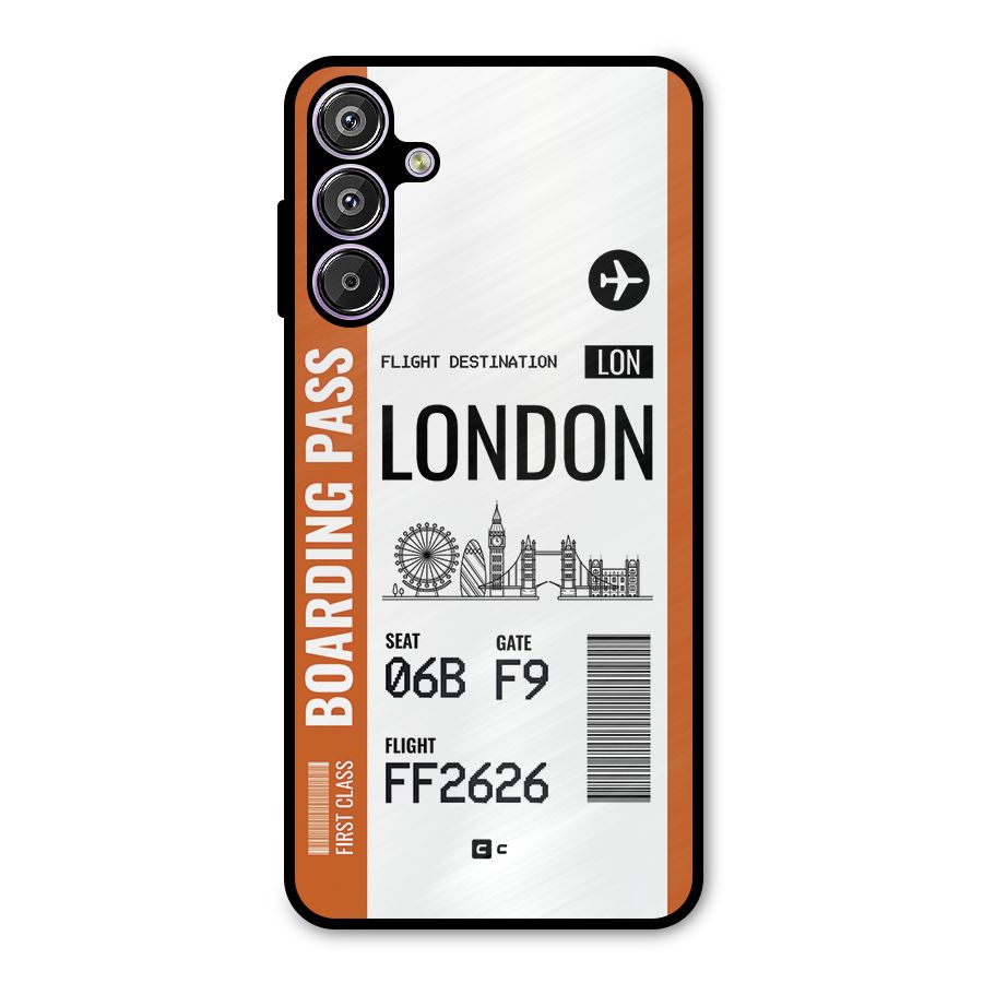 London Boarding Pass Metal Back Case for Galaxy F15
