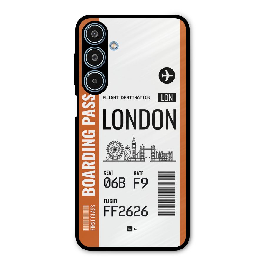 London Boarding Pass Metal Back Case for Galaxy M35