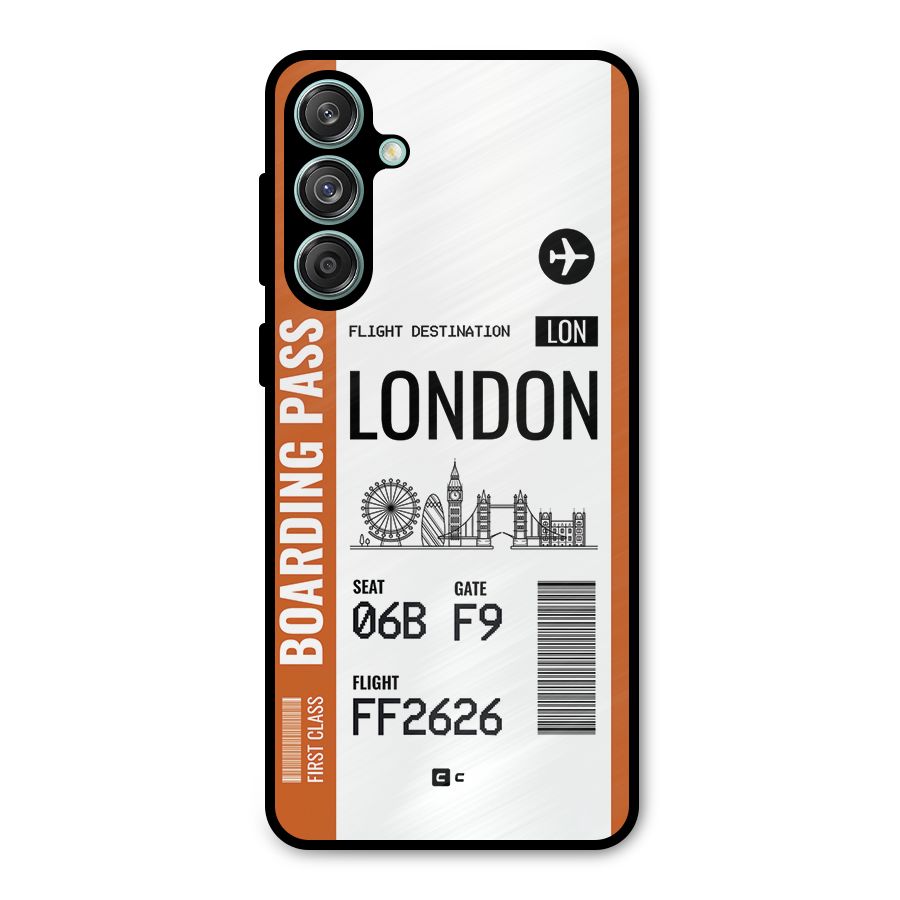 London Boarding Pass Metal Back Case for Galaxy M55 5G