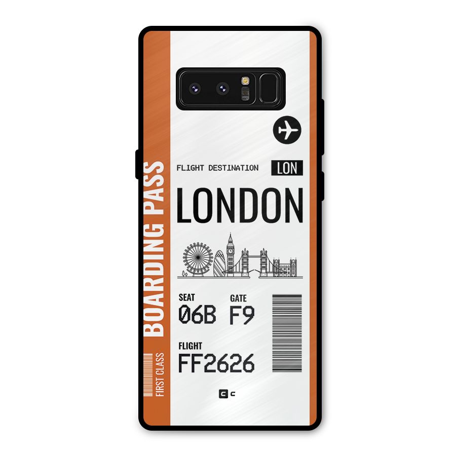 London Boarding Pass Metal Back Case for Galaxy Note 8