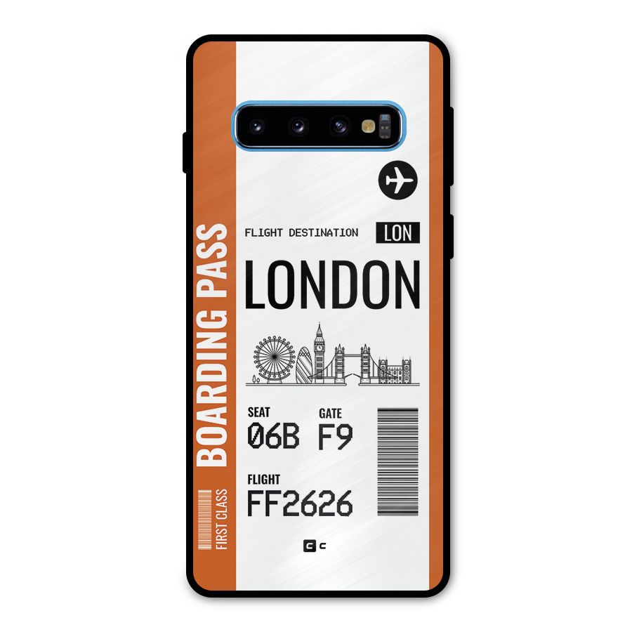 London Boarding Pass Metal Back Case for Galaxy S10