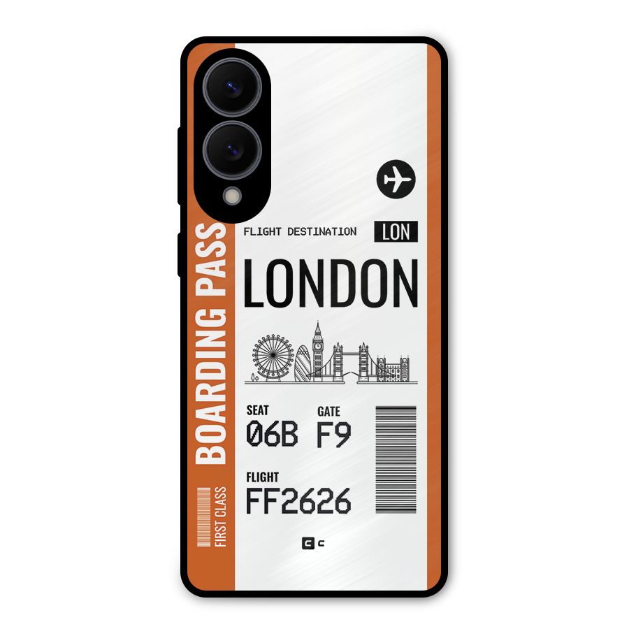 London Boarding Pass Metal Back Case for Galaxy S25 Edge