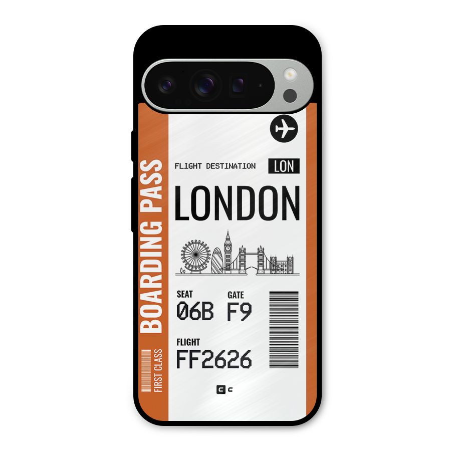 London Boarding Pass Metal Back Case for Google Pixel 9 Pro XL