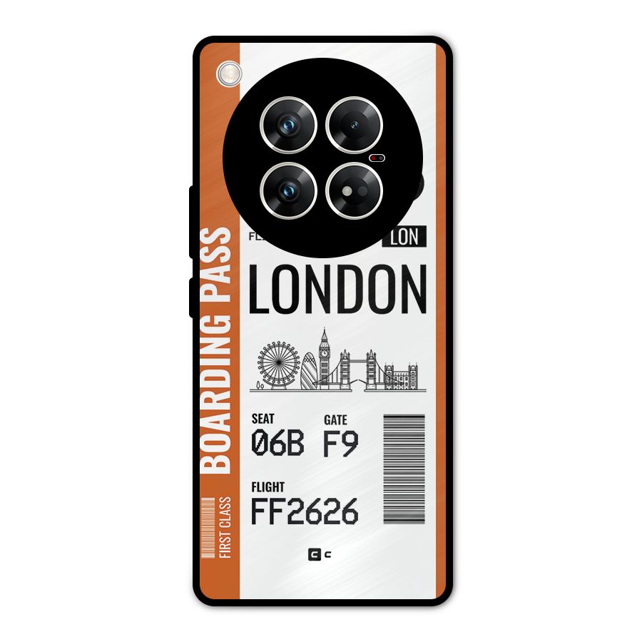 London Boarding Pass Metal Back Case for Infinix Zero 40 5G