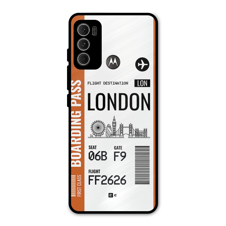 London Boarding Pass Metal Back Case for Moto G60