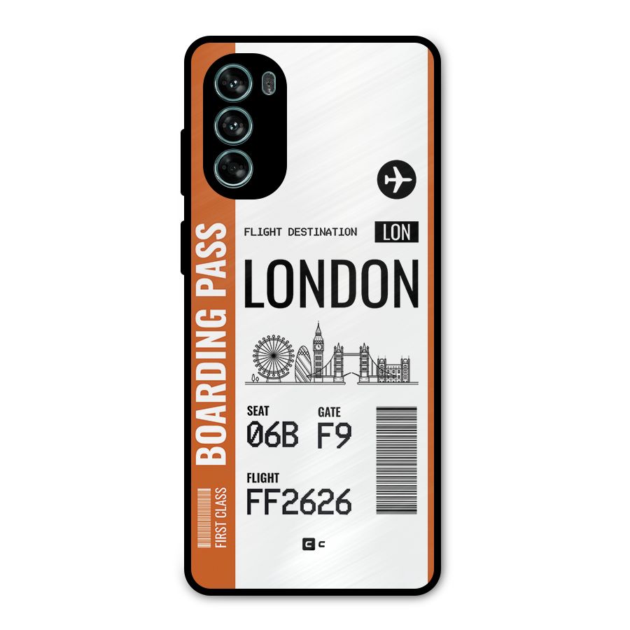 London Boarding Pass Metal Back Case for Moto G62