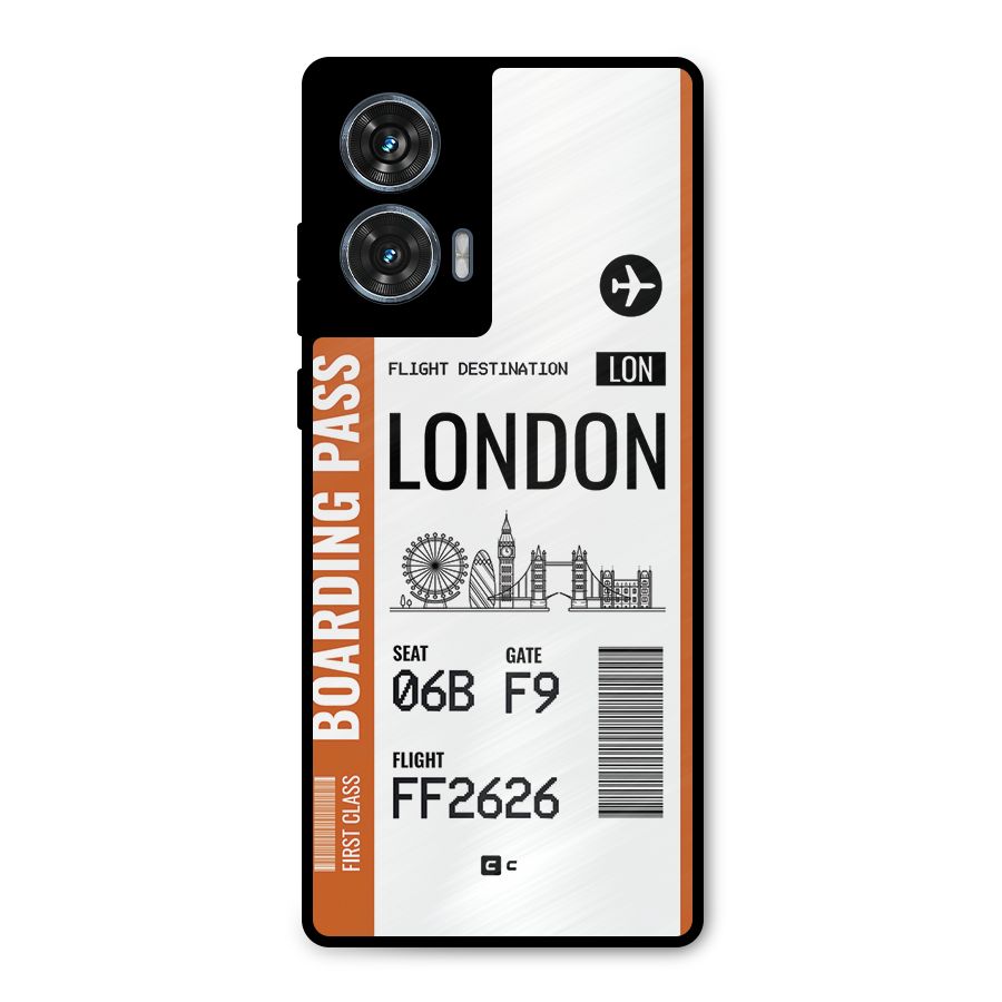 London Boarding Pass Metal Back Case for Motorola Edge 50 Fusion