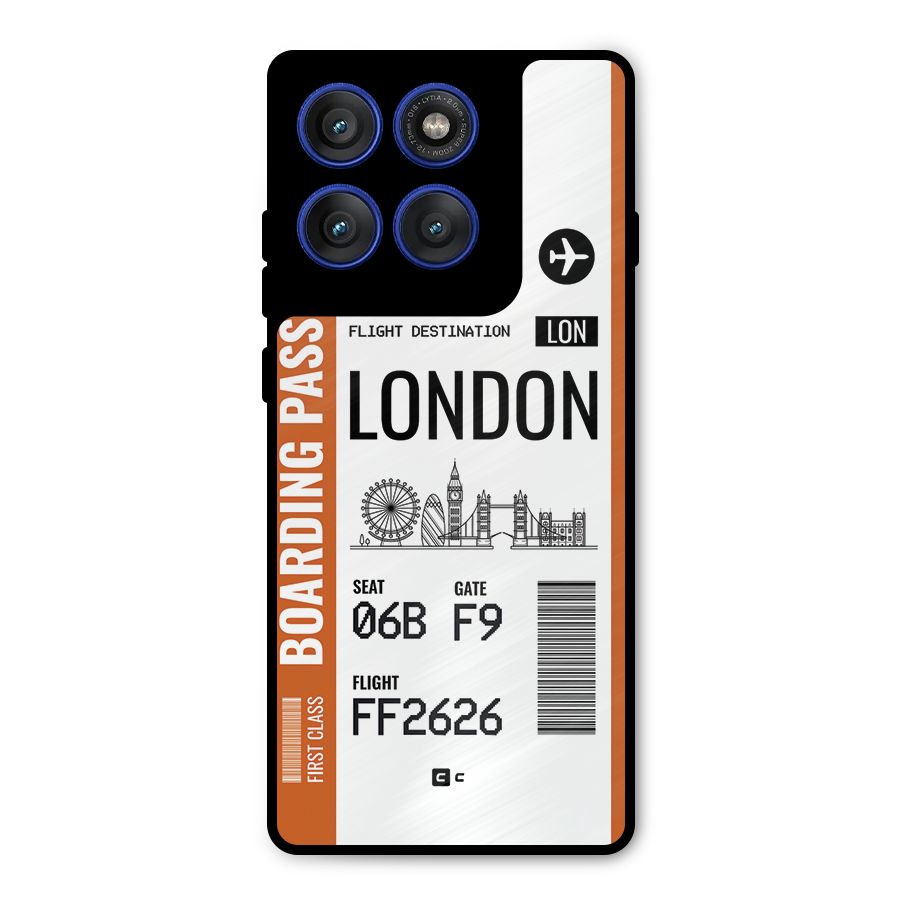 London Boarding Pass Metal Back Case for Motorola Edge 60 Pro