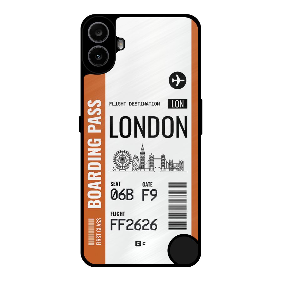 London Boarding Pass Metal Back Case for Nothing CMF Phone 1