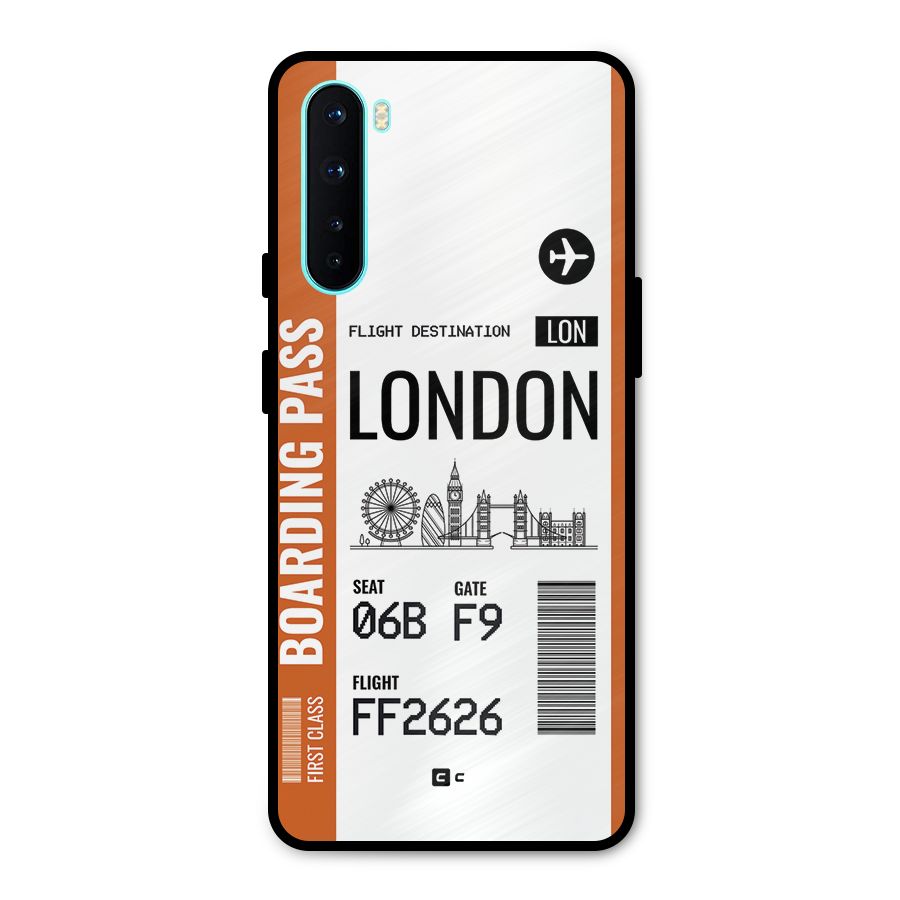 London Boarding Pass Metal Back Case for OnePlus Nord