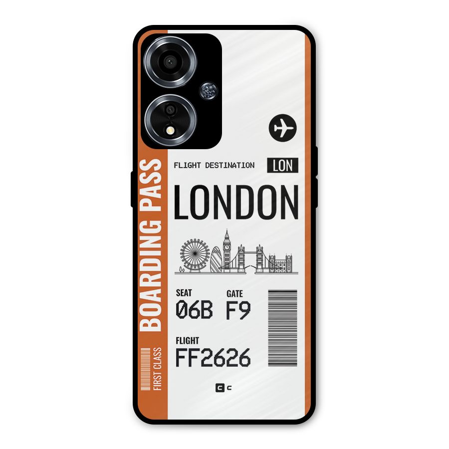 London Boarding Pass Metal Back Case for Oppo A59