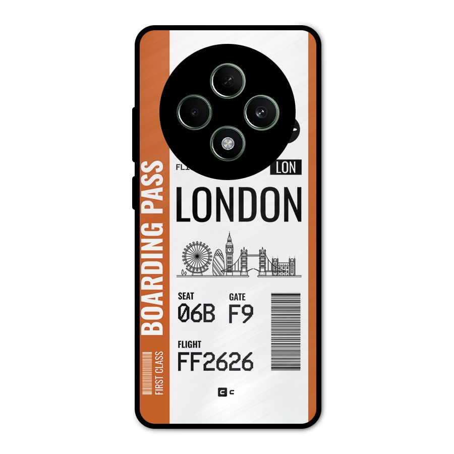 London Boarding Pass Metal Back Case for Oppo F27