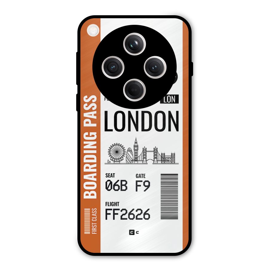 London Boarding Pass Metal Back Case for Oppo Find X8