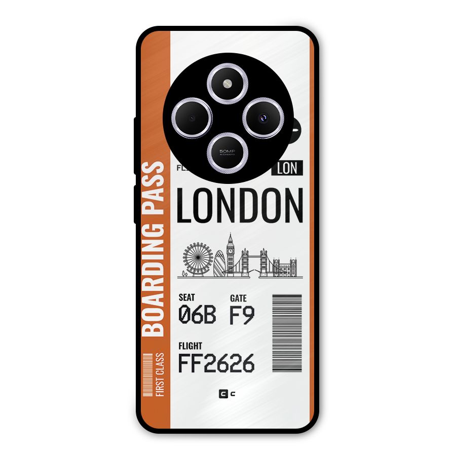 London Boarding Pass Metal Back Case for Poco M7