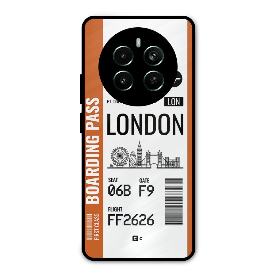 London Boarding Pass Metal Back Case for Realme 12 Pro Plus