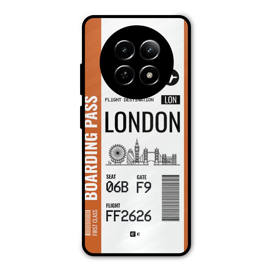 London Boarding Pass Metal Back Case for Realme 13
