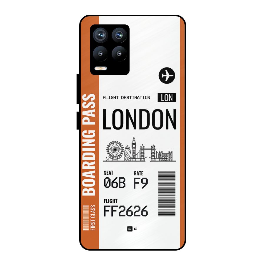 London Boarding Pass Metal Back Case for Realme 8
