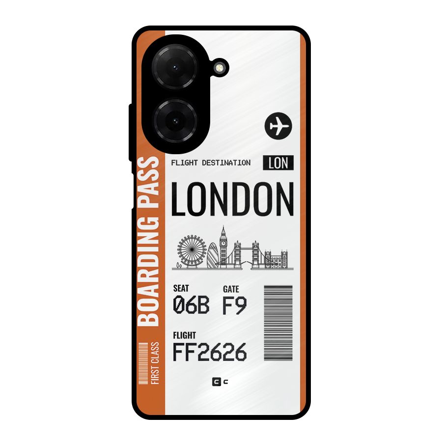 London Boarding Pass Metal Back Case for Redmi A5 4G