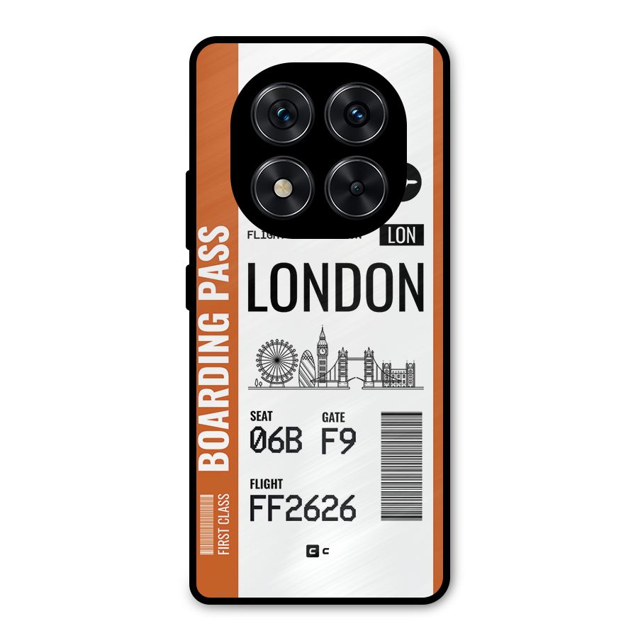 London Boarding Pass Metal Back Case for Redmi Note 14 Pro 5G