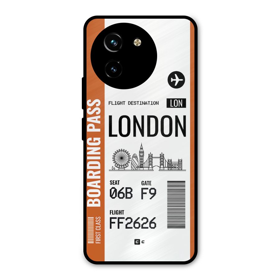 London Boarding Pass Metal Back Case for Vivo T3x