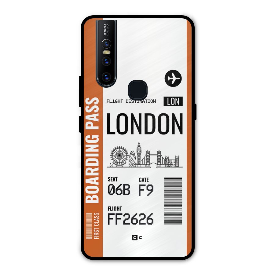 London Boarding Pass Metal Back Case for Vivo V15