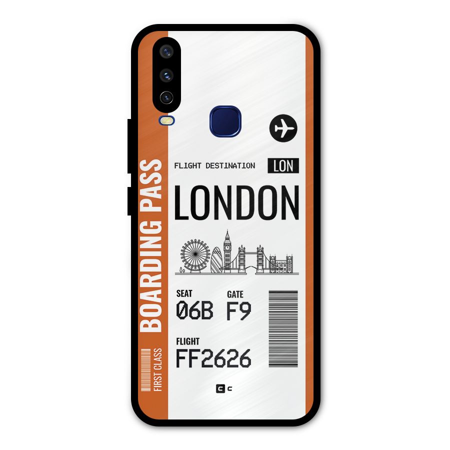 London Boarding Pass Metal Back Case for Vivo Y15