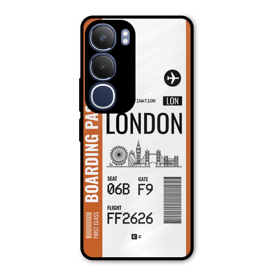 London Boarding Pass Metal Back Case for Vivo Y29