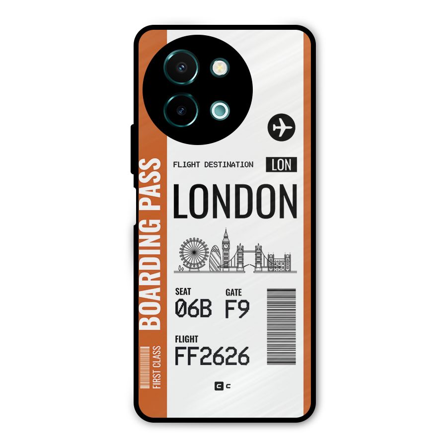 London Boarding Pass Metal Back Case for Vivo Y58