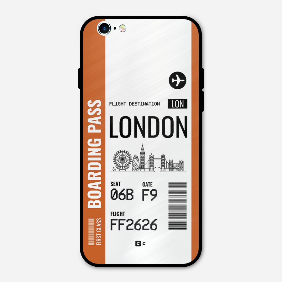 London Boarding Pass Metal Back Case for iPhone 6 6s