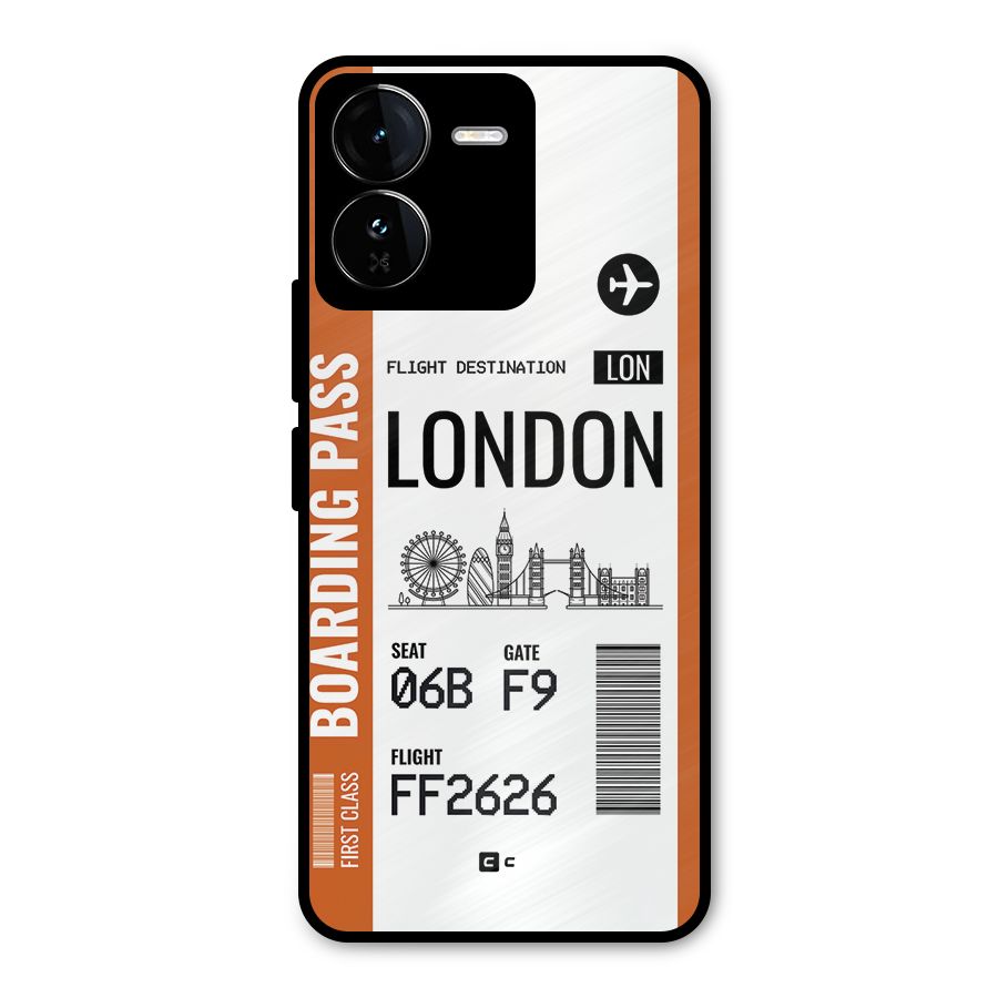 London Boarding Pass Metal Back Case for iQOO Z9