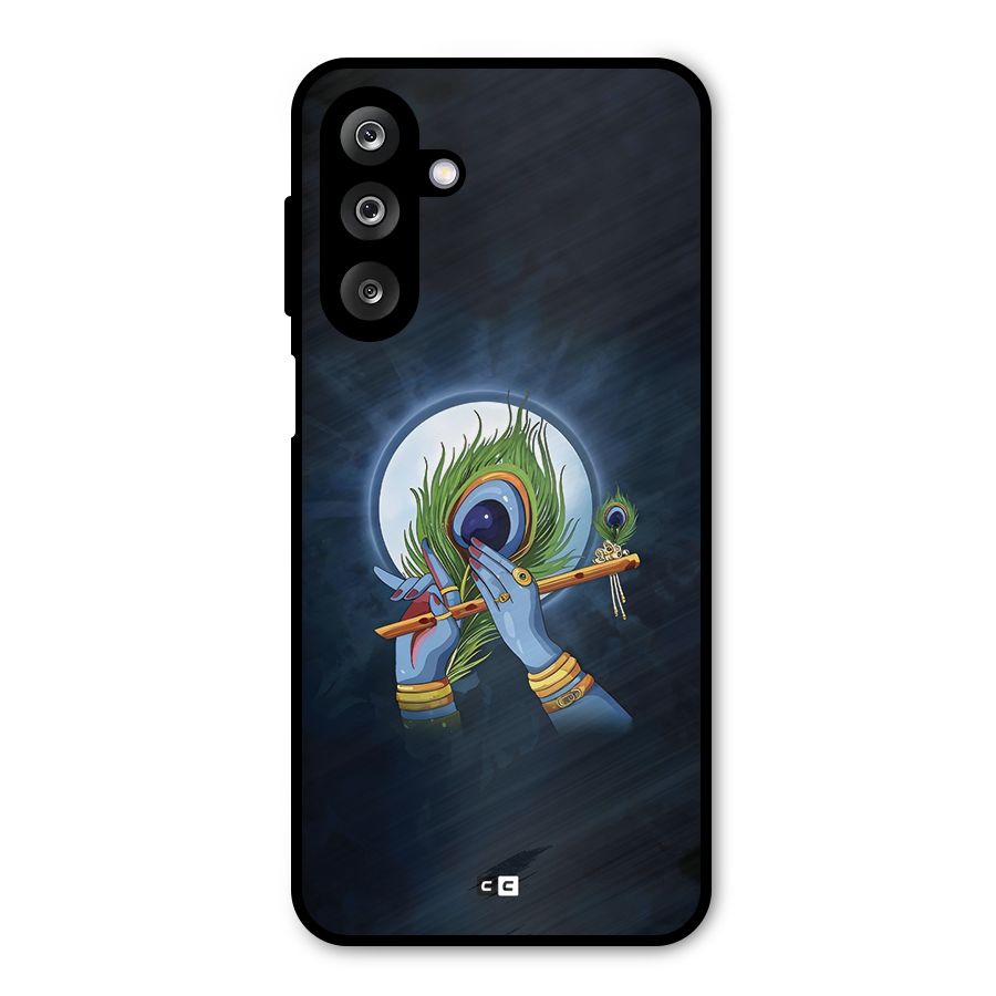Lord Krishna Flute Metal Back Case for Galaxy M36