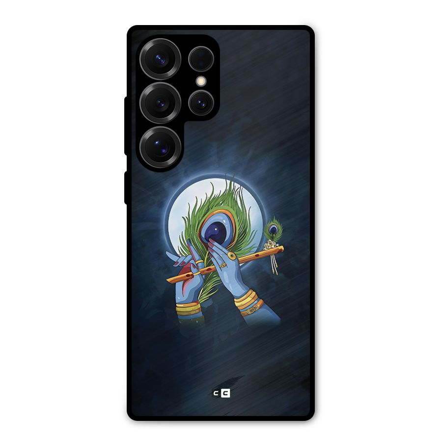 Lord Krishna Flute Metal Back Case for Galaxy S25 Ultra