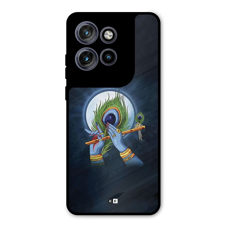 Lord Krishna Flute Metal Back Case for Motorola Edge 50 Neo