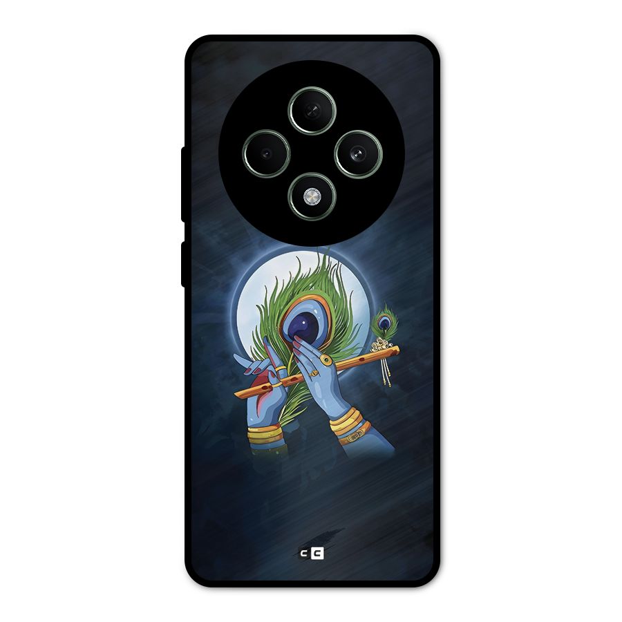Lord Krishna Flute Metal Back Case for Oppo F27
