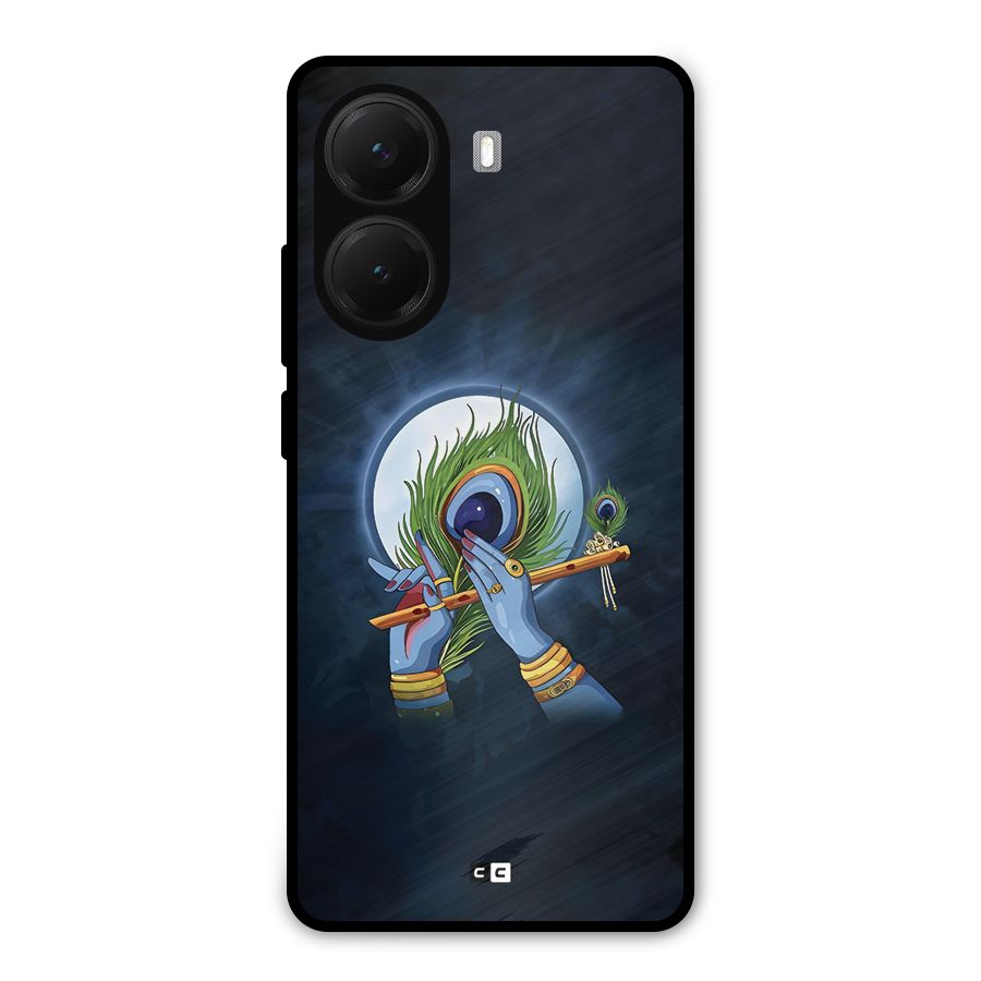 Lord Krishna Flute Metal Back Case for Poco X7 Pro