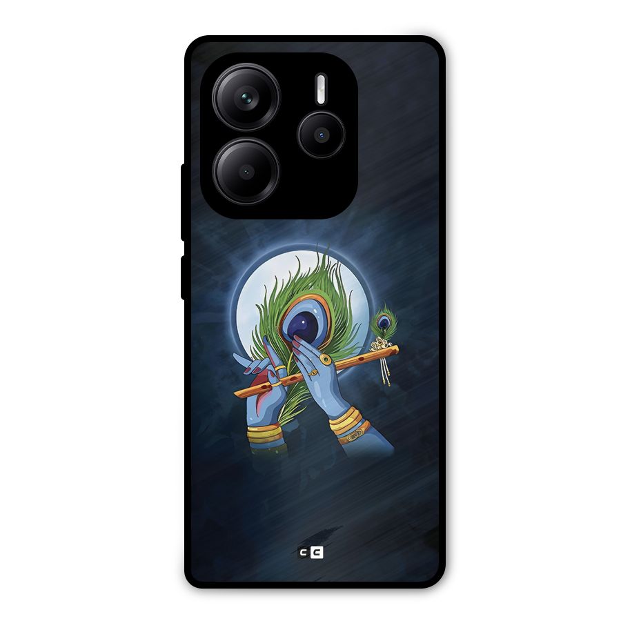 Lord Krishna Flute Metal Back Case for Redmi Note 14 5G