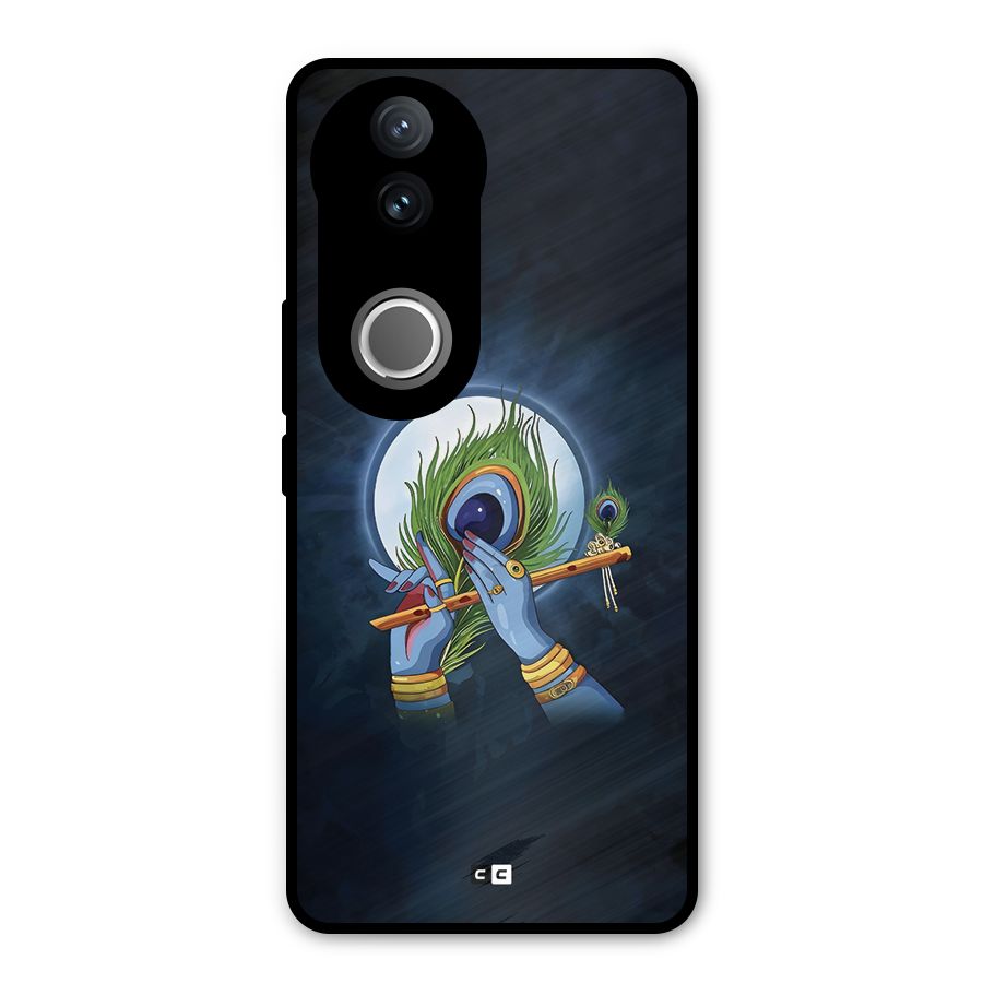 Lord Krishna Flute Metal Back Case for Vivo V50