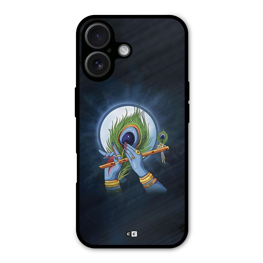 Lord Krishna Flute Metal Back Case for iPhone 16