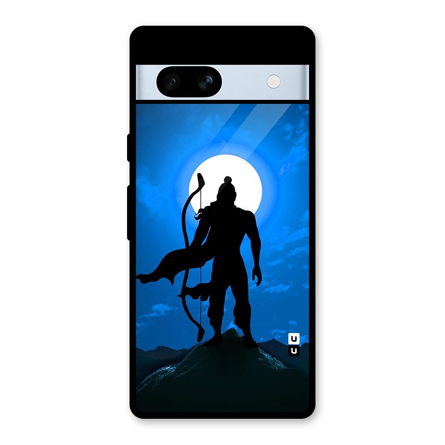 Lord Ram Illustration Glass Back Case for Google Pixel 7a