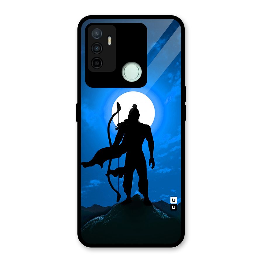 Lord Ram Illustration Glass Back Case for Oppo A53