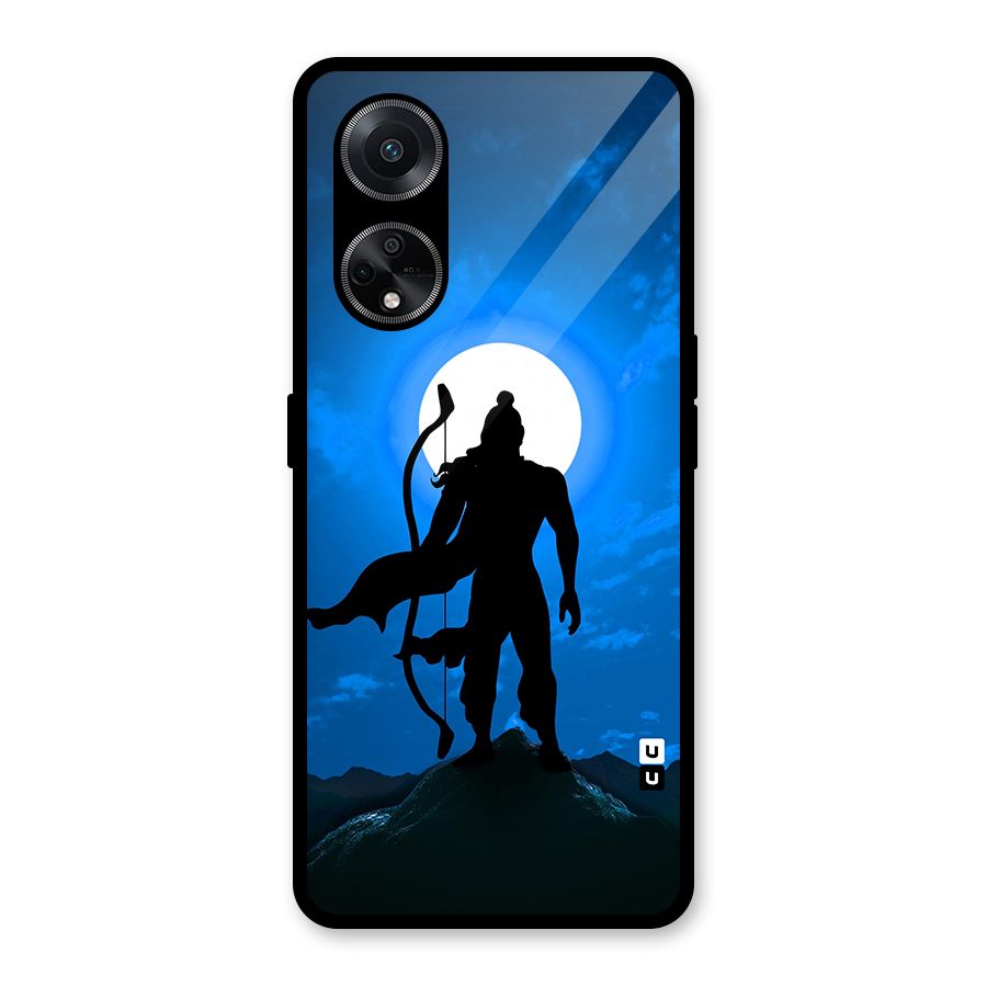 Lord Ram Illustration Glass Back Case for Oppo F23