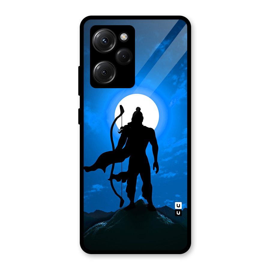 Lord Ram Illustration Glass Back Case for Poco X5 Pro
