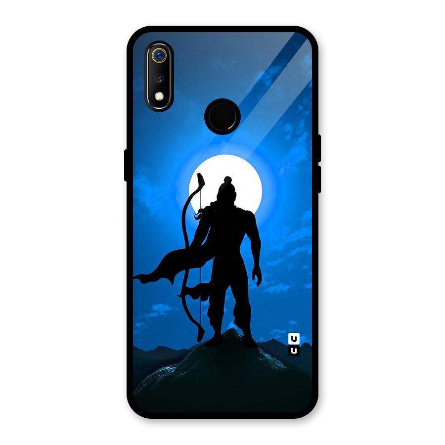 Lord Ram Illustration Glass Back Case for Realme 3i