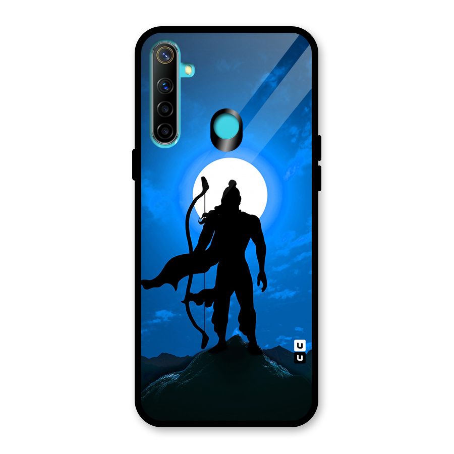 Lord Ram Illustration Glass Back Case for Realme 5