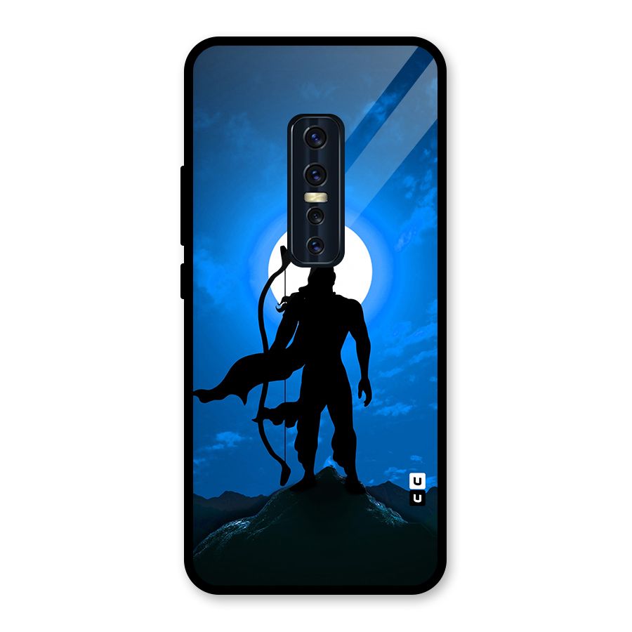 Lord Ram Illustration Glass Back Case for Vivo V17 Pro