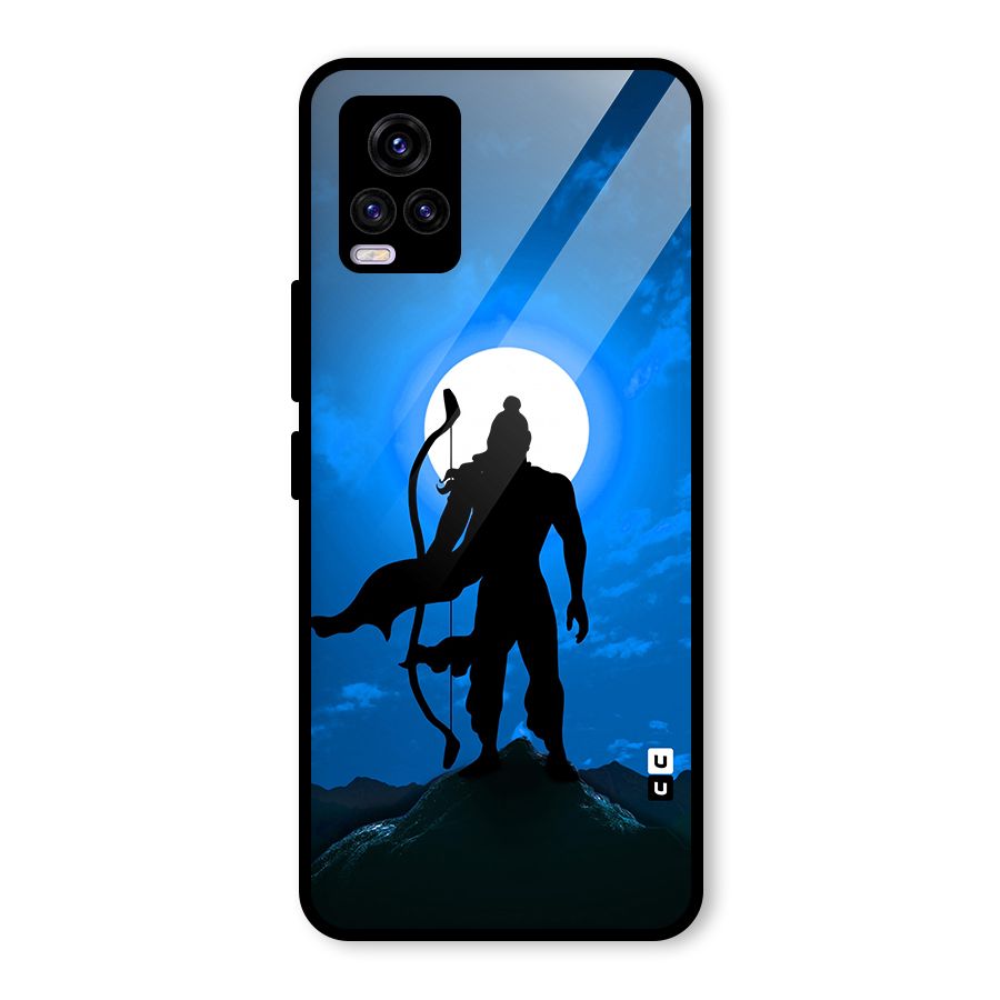 Lord Ram Illustration Glass Back Case for Vivo V20 2021